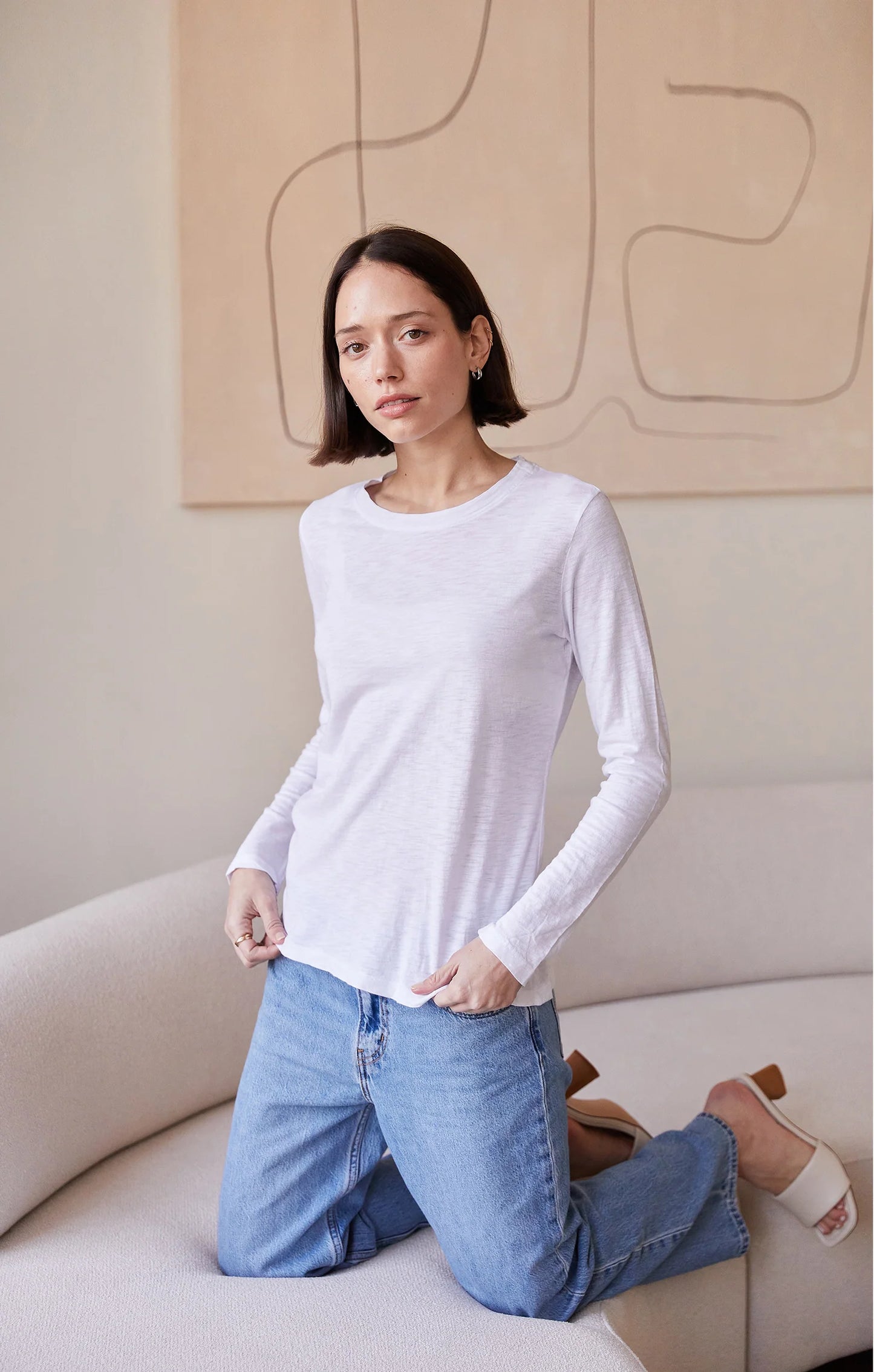 SS24 - It is Well L.A Everyday Crewneck Long Sleeve in Salt