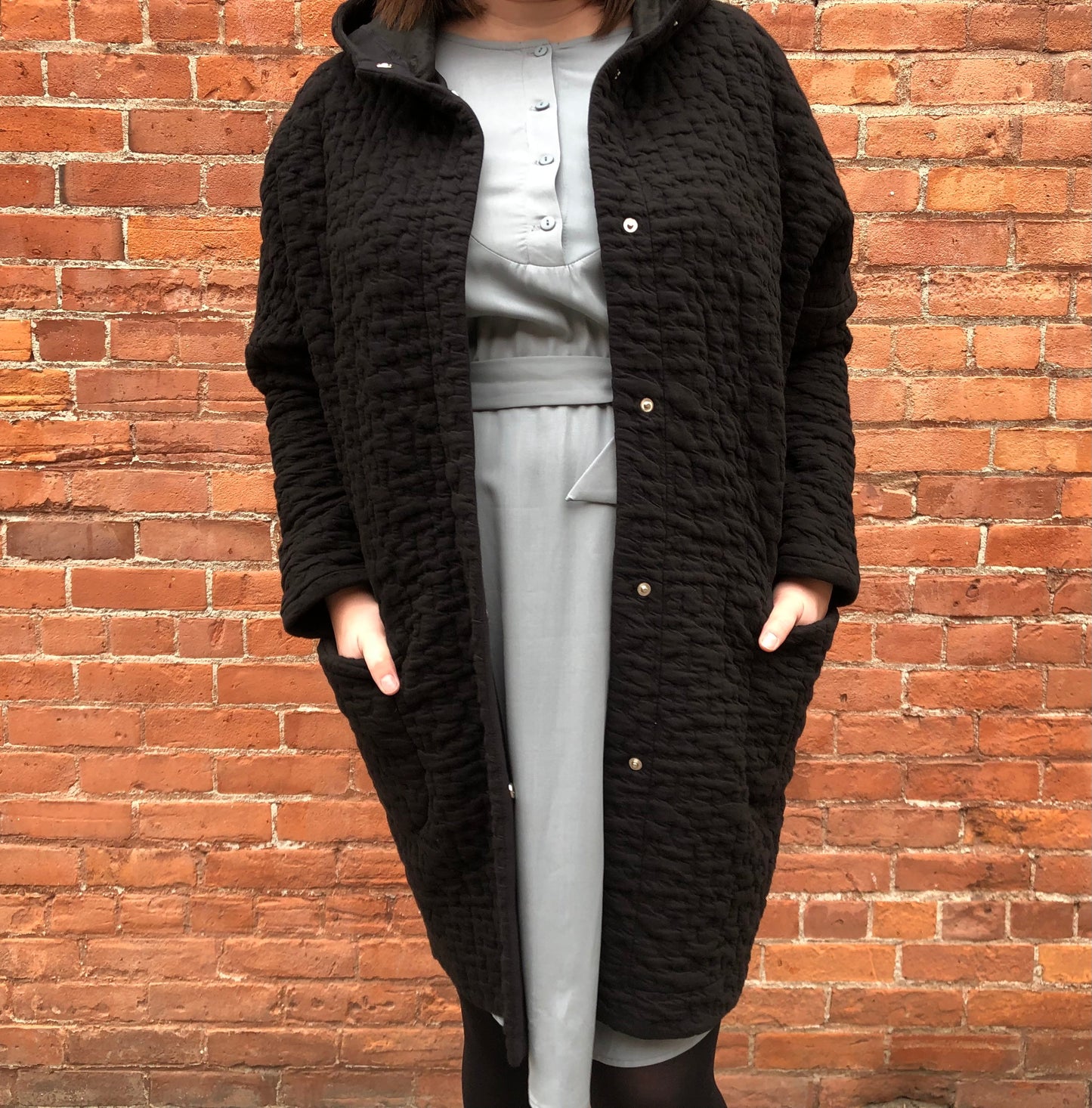 Pastel Autumn Coat in Black