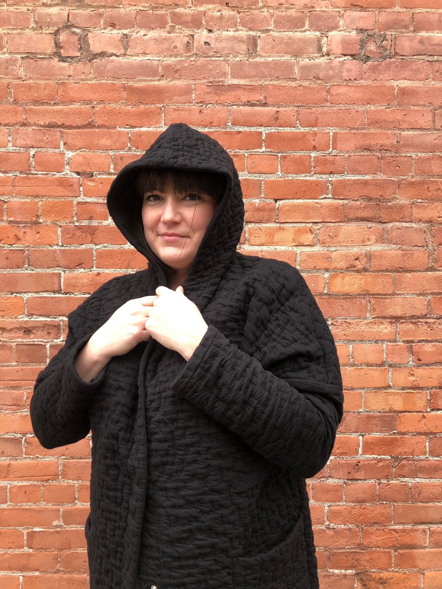 Pastel Autumn Coat in Black