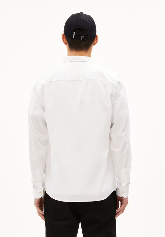 Armedangels - SS24 - Men Quaasa Shirt in White - back 2