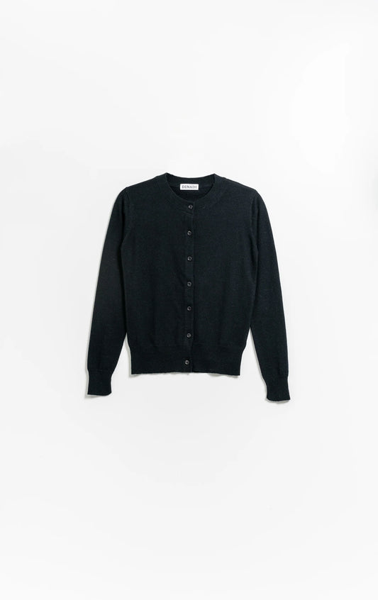 Dinadi - FW24 - Merino Cardigan in Black - front 6