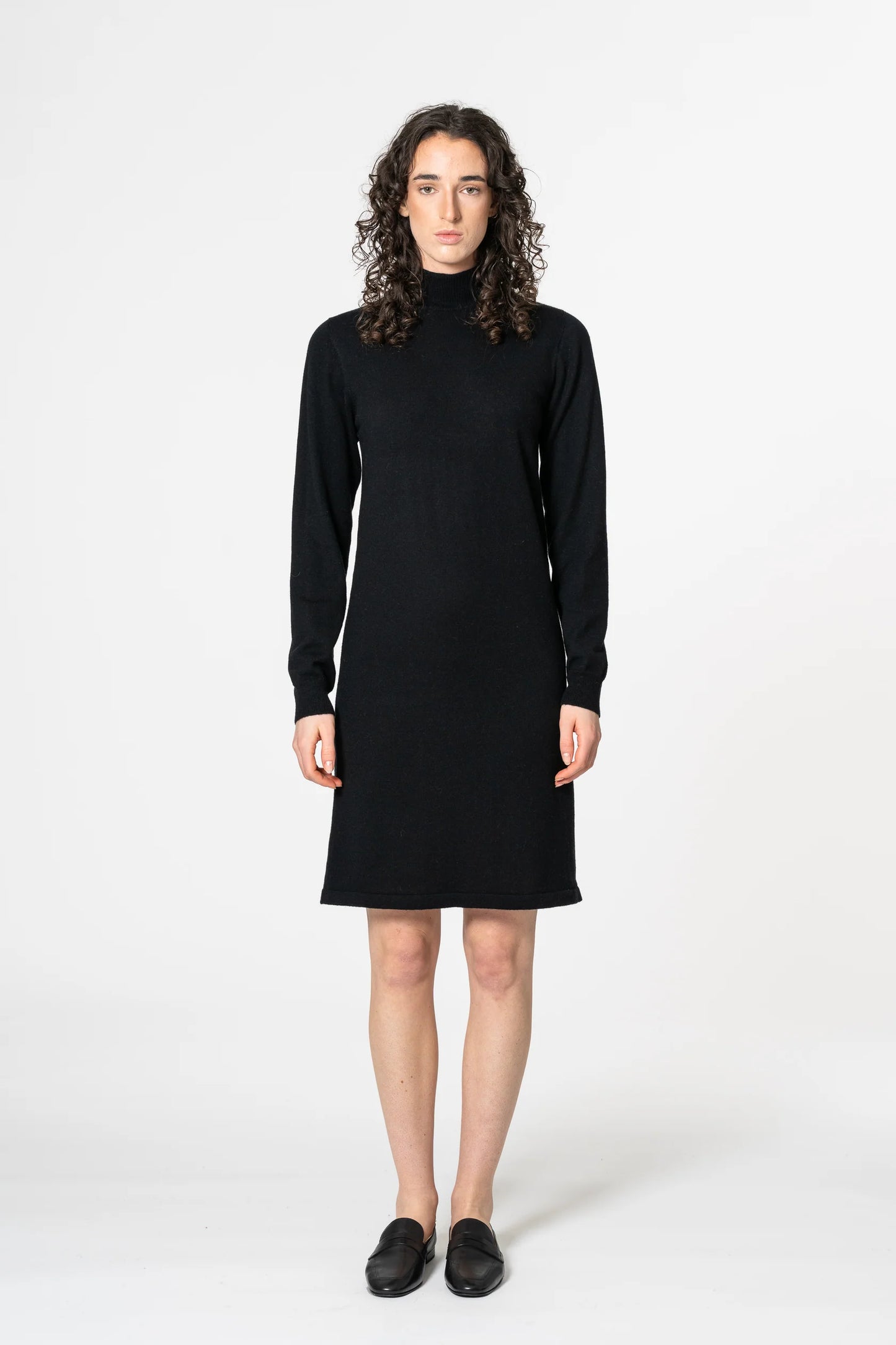 Dinadi - FW24 - Merino Dress in Black - front 3