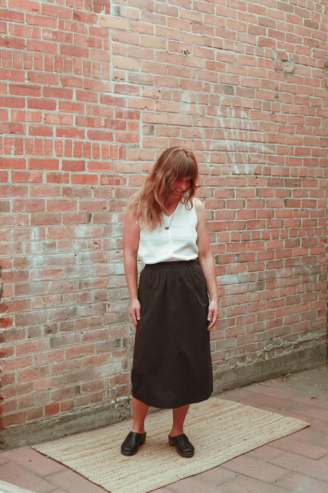 FW23 - It is well L.A Organic Poplin Skirt in Black