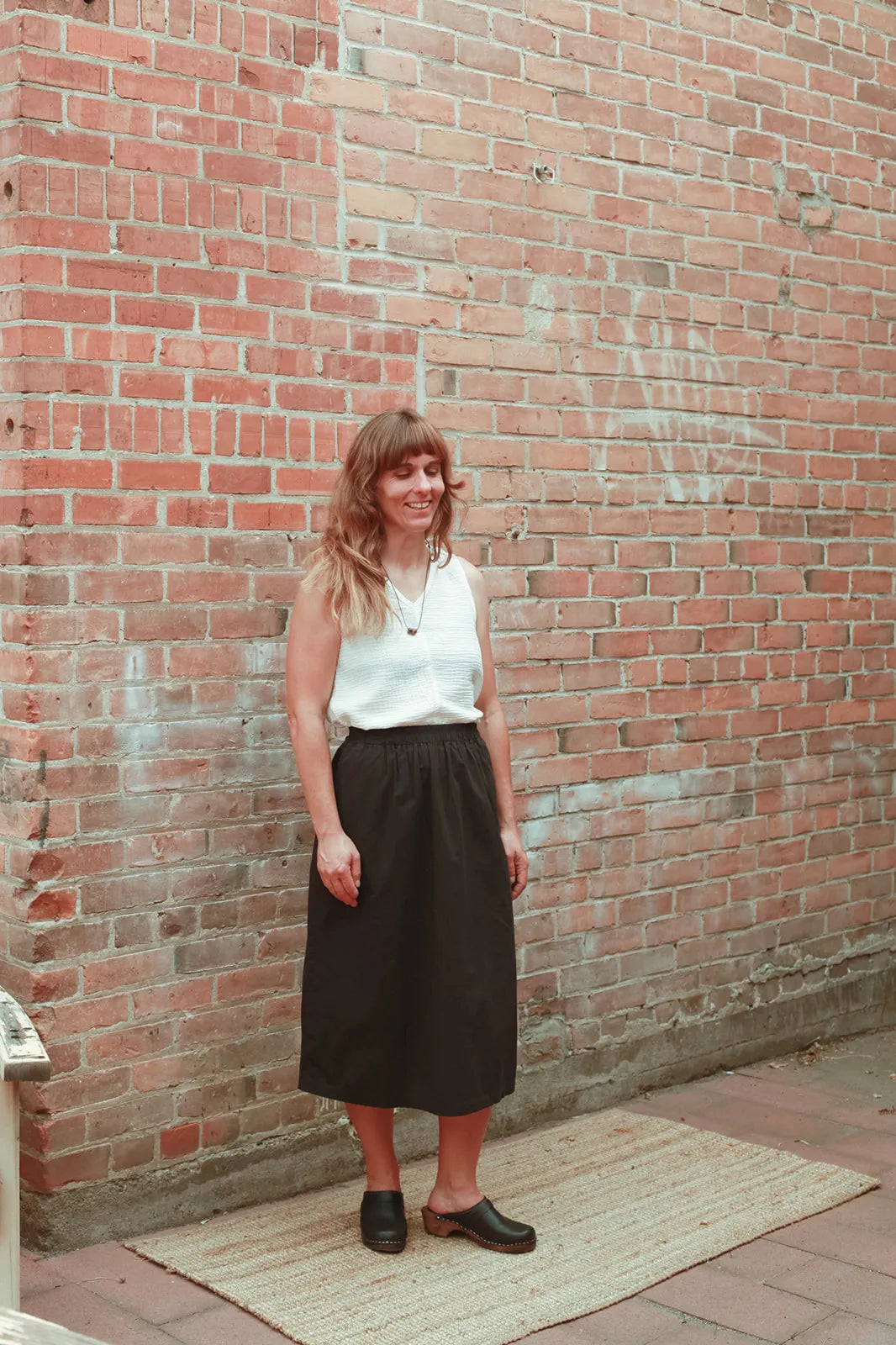 FW23 - It is well L.A Organic Poplin Skirt in Black