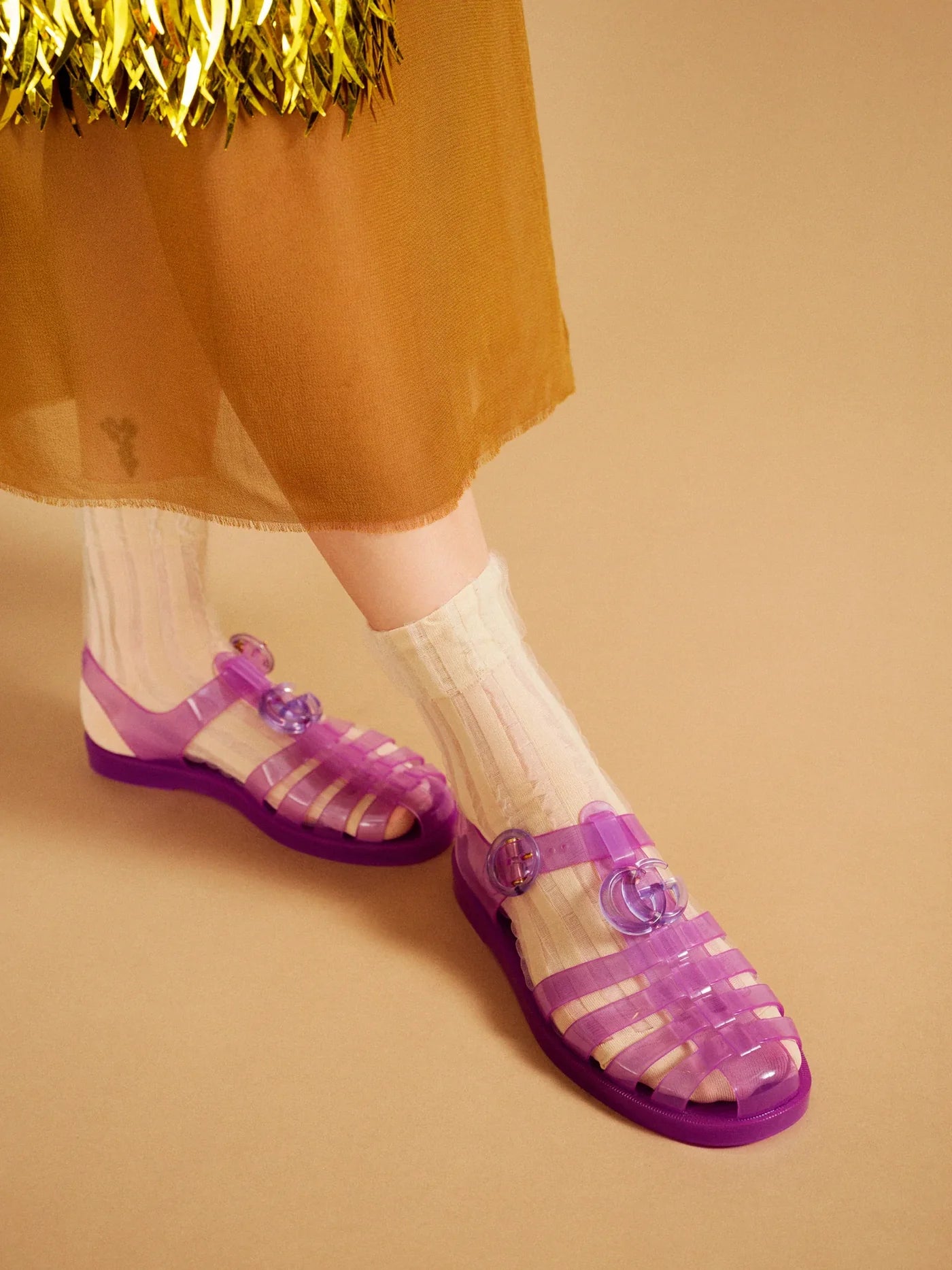 FW24 - hansel from basel Mykonos Sheer Short Crew in Nude 3