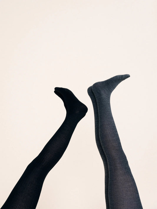 Hansel from Basel. - FW24 - Rib Wool Tight in Grey - 2