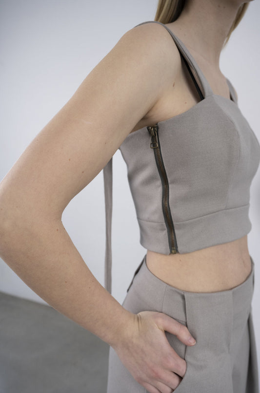 Cooper Bustier in Greystone