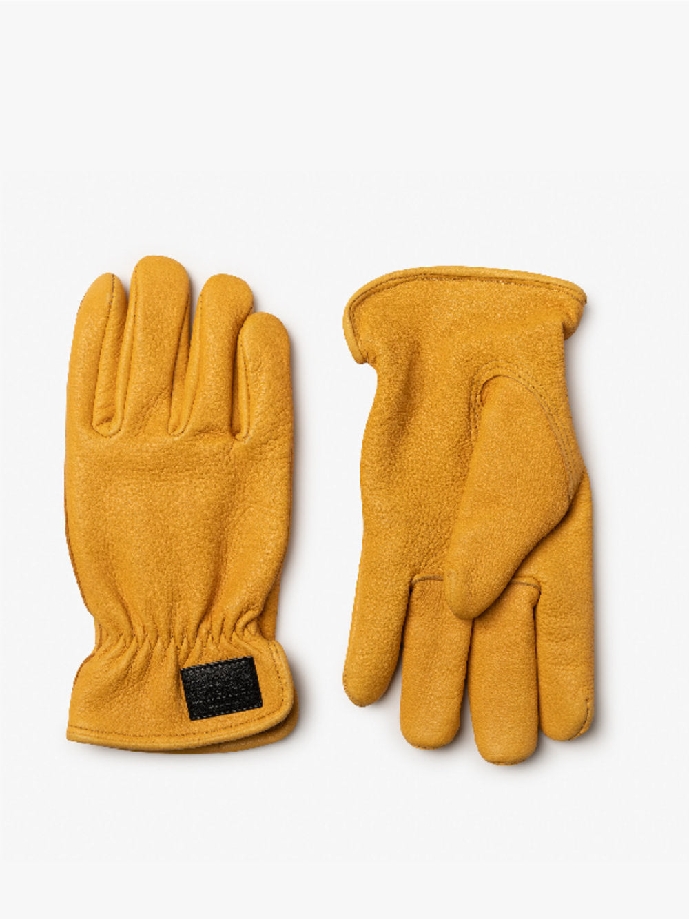 Unlined Leather Gloves in Yellow