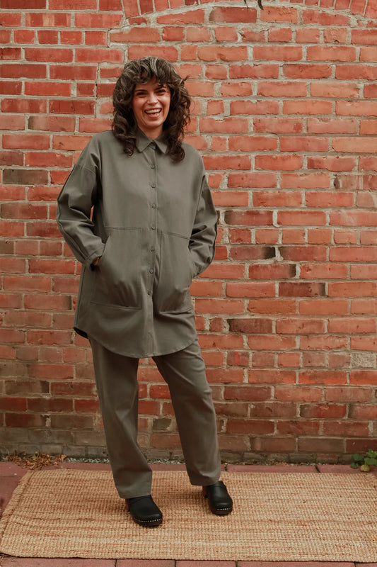 Eve Gravel Fall 23/24 Oscar Shirt in Charcoal