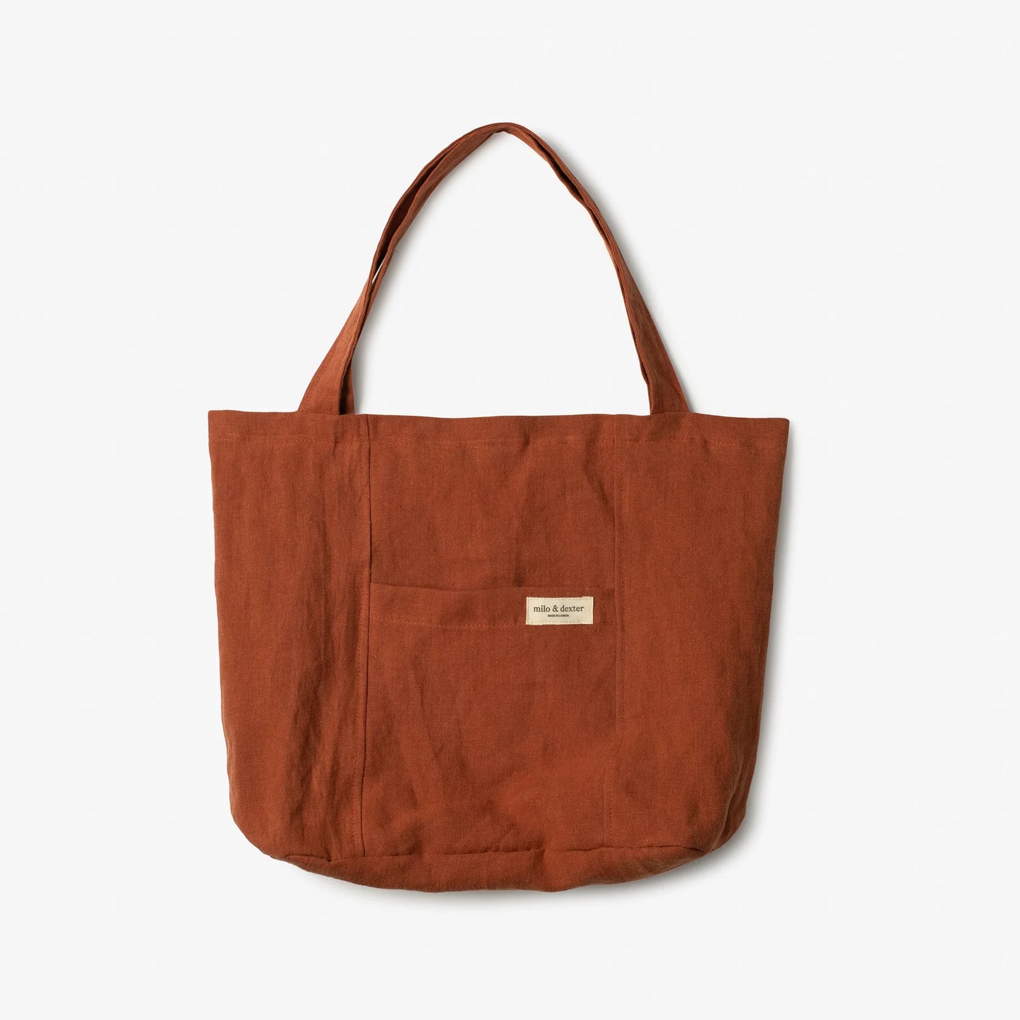 Milo & Dexter Linen Tote Bag in Roasted Orange Fall 23/24
