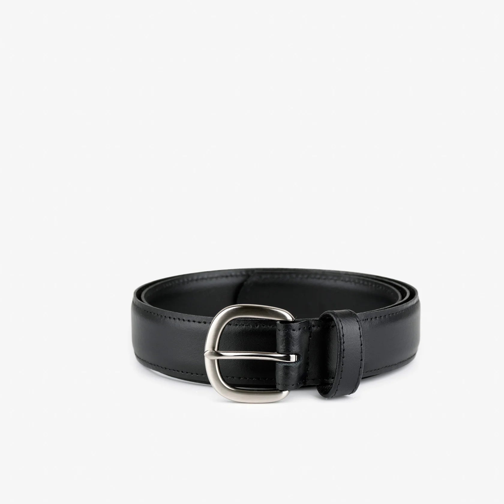Belt with round sales buckle