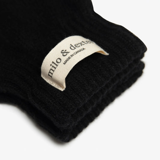 Milo & Dexter Classic Merino Gloves in Black Fall 23/24