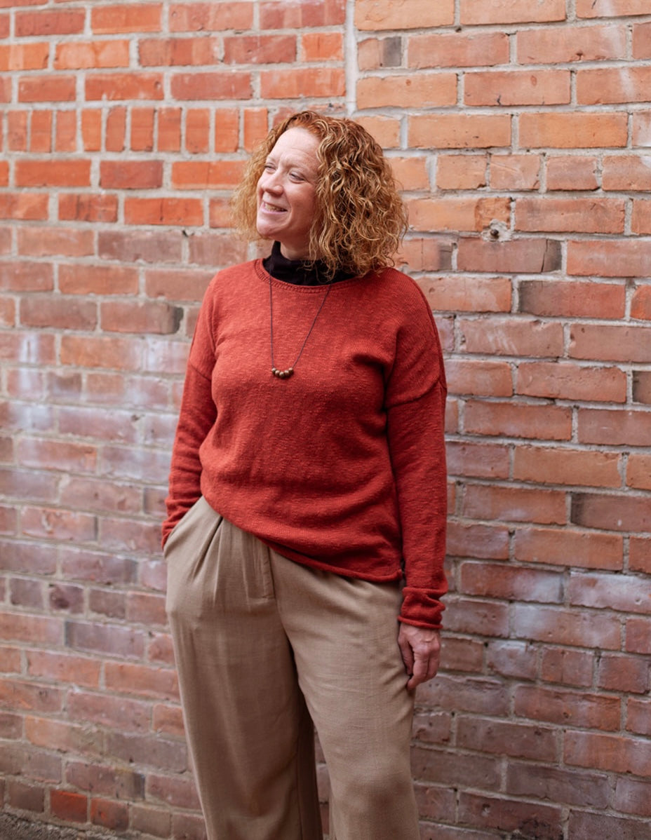 Milo & Dexter Knit Sweater in Burnt Sienna Fall 23/24