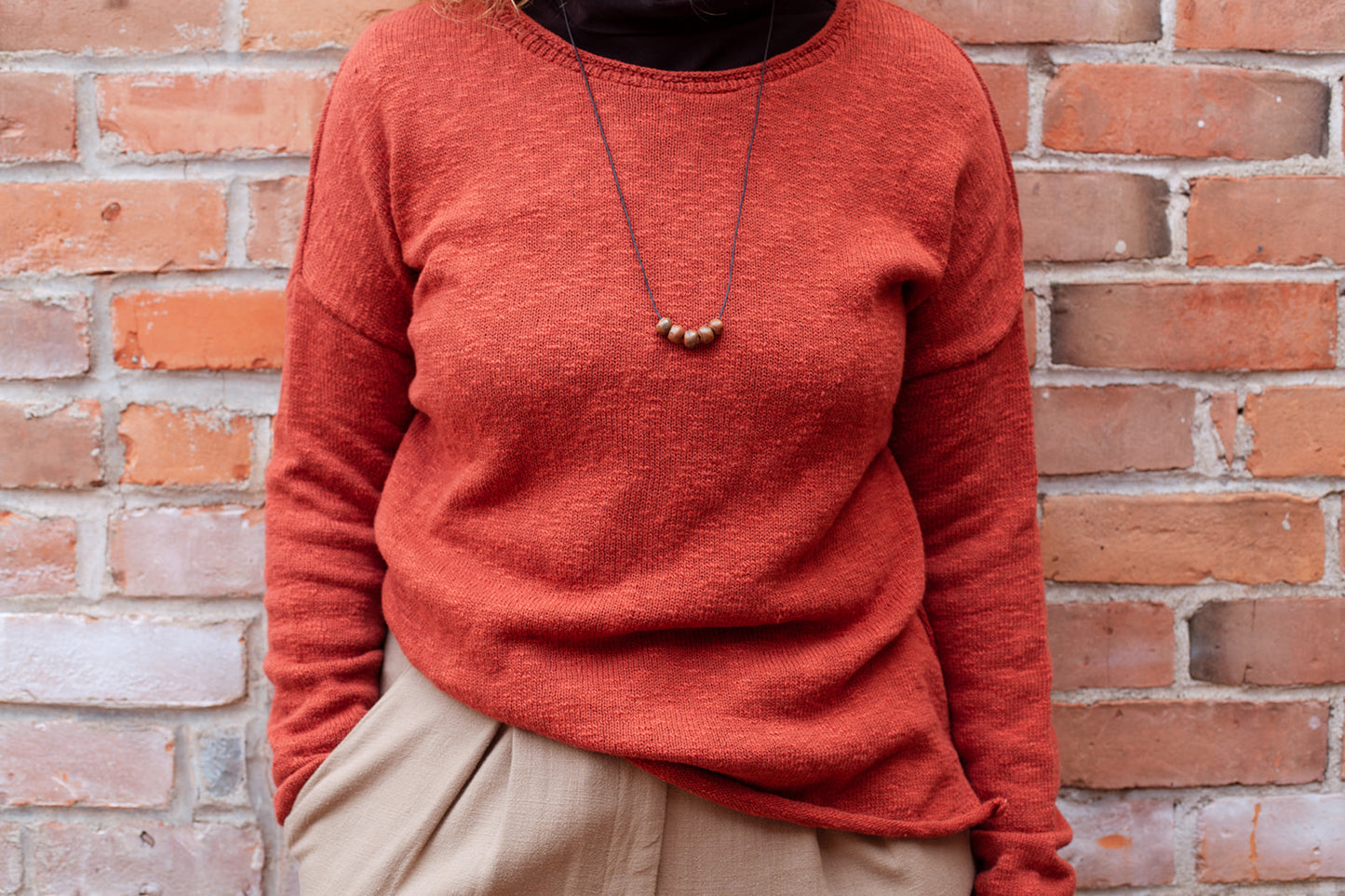 Milo & Dexter Knit Sweater in Burnt Sienna Fall 23/24