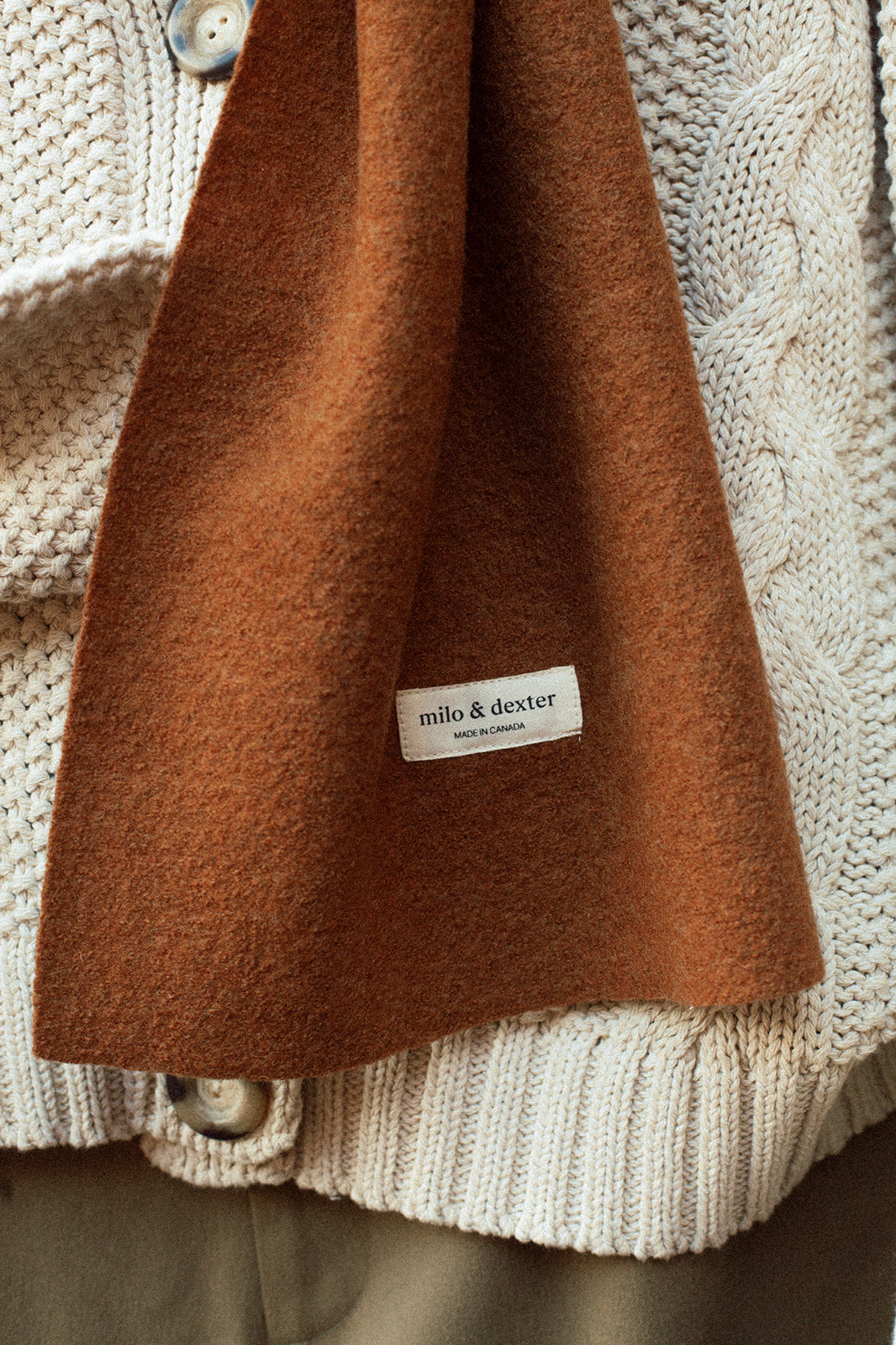Classic Merino Scarf in Burnt Orange