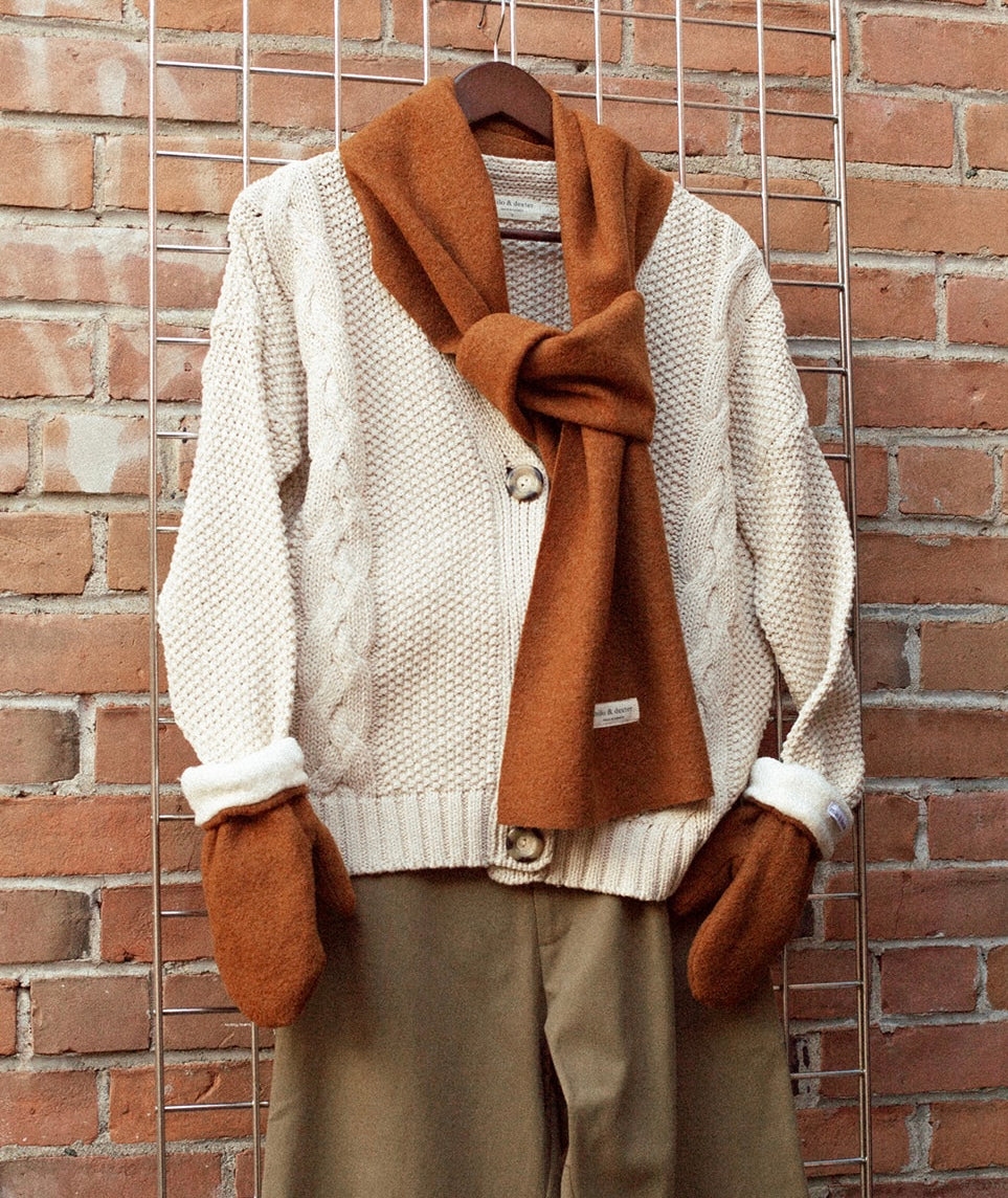 Classic Merino Scarf in Burnt Orange