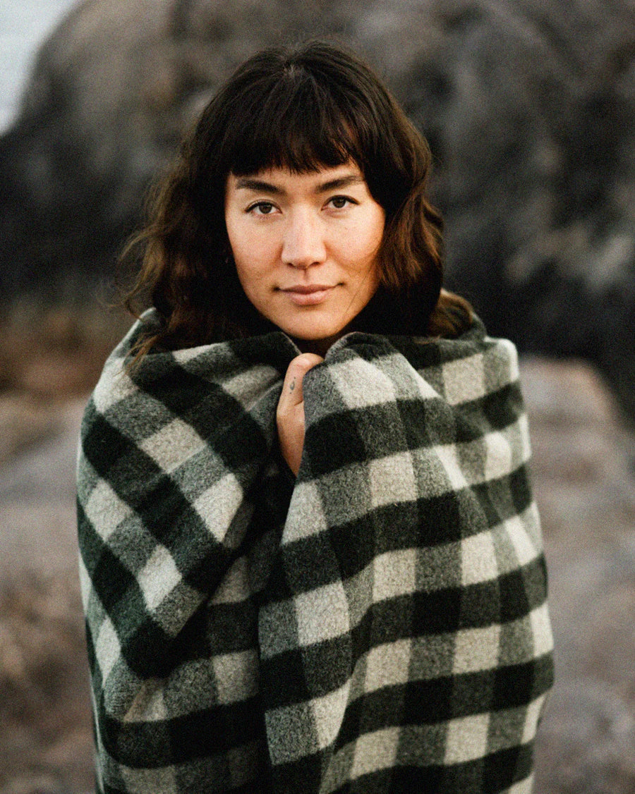 The Agnello Wool Blanket in Forest