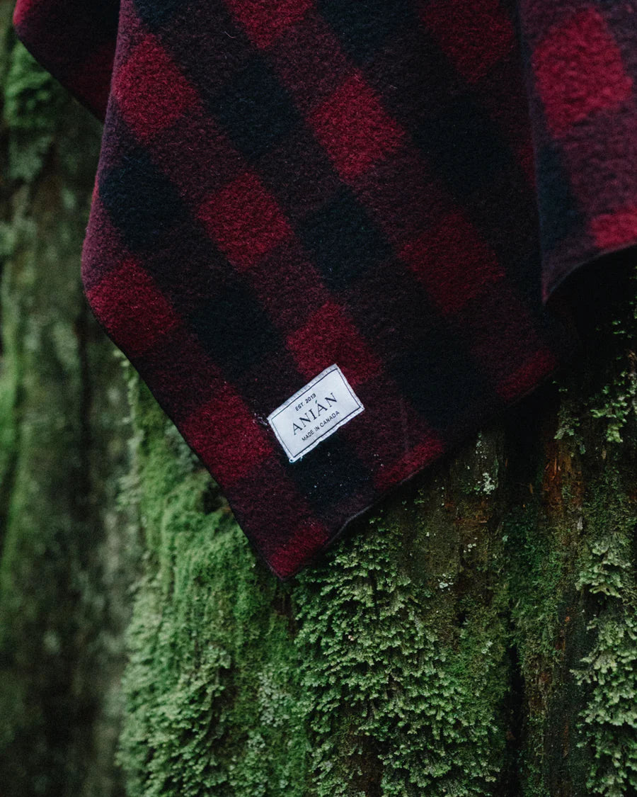 The Agnello Wool Blanket in Red Buffalo