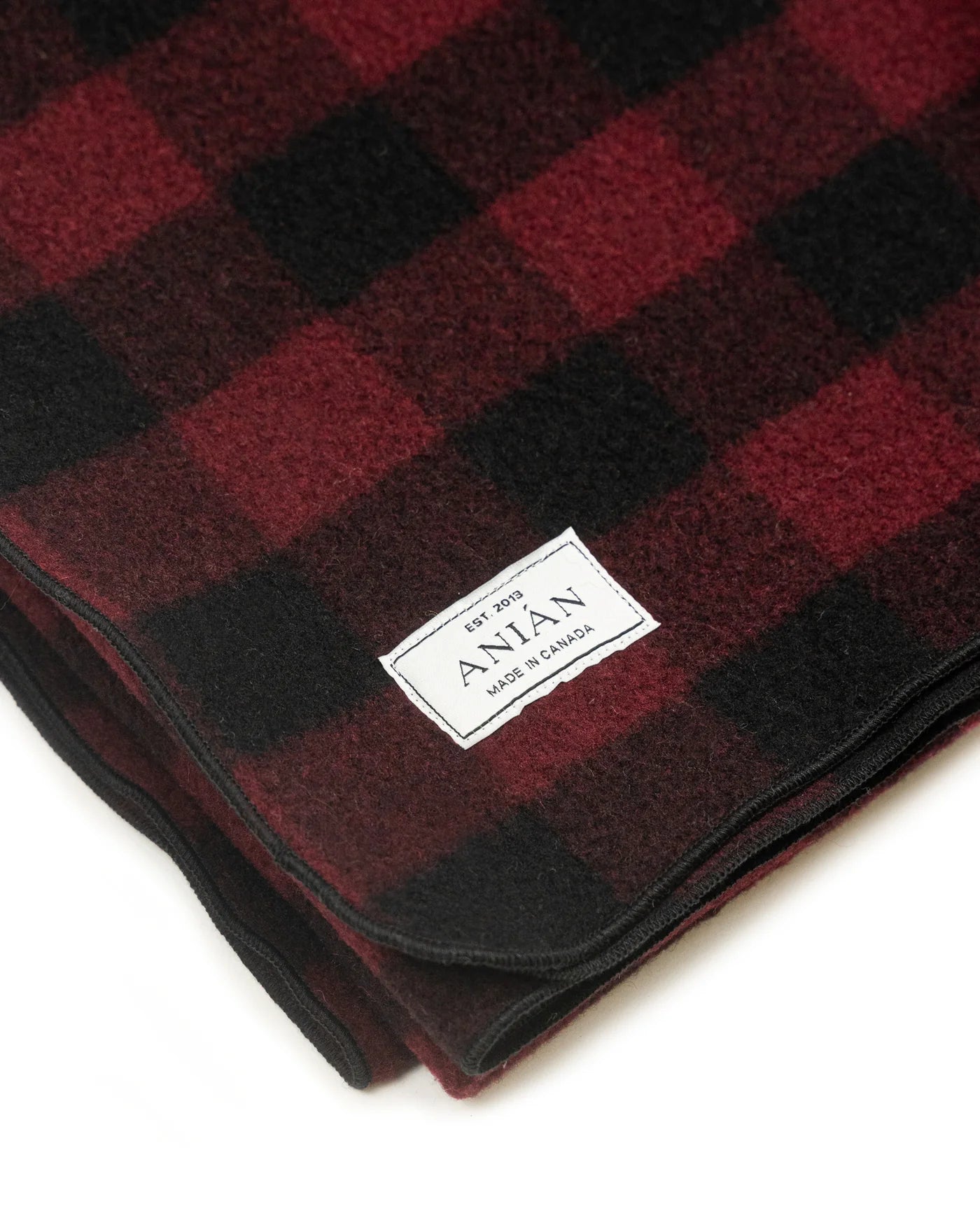 The Agnello Wool Blanket in Red Buffalo