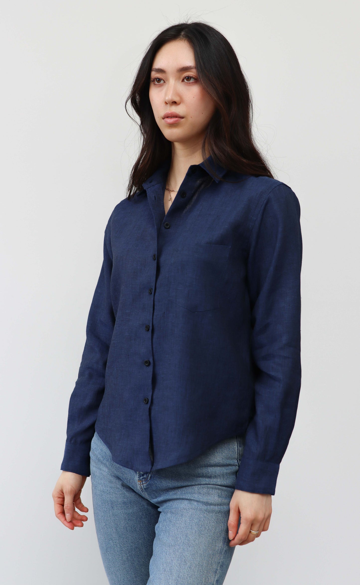 SS24 - Power of My People - The Friend - Proper Fit - Navy - on model front 1