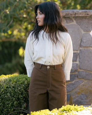 Harly Jae Lucia Blouse in Ivory Raw Silk FAll 23/24