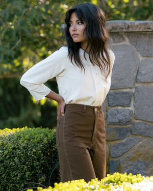 Harly Jae Lucia Blouse in Ivory Raw Silk FAll 23/24
