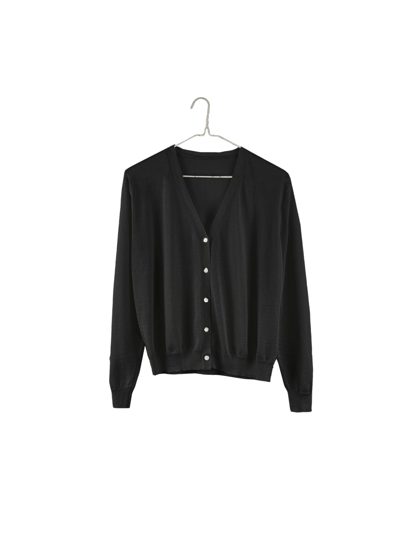 SS24 - It is Well L.A - Light Weight Cardigan in Black - on display front 1
