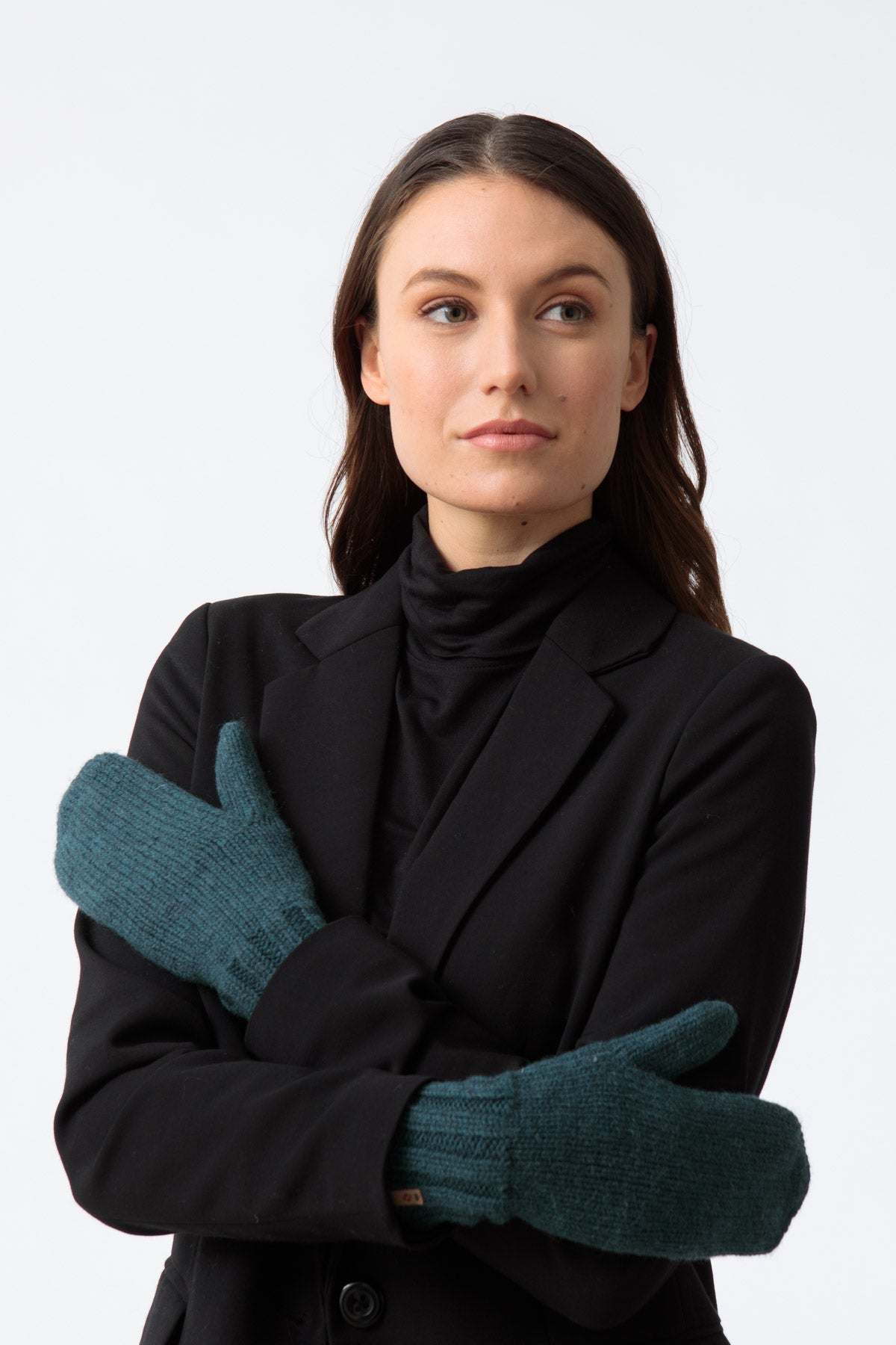 Dinadi Merino Mittens Dragonfly Green