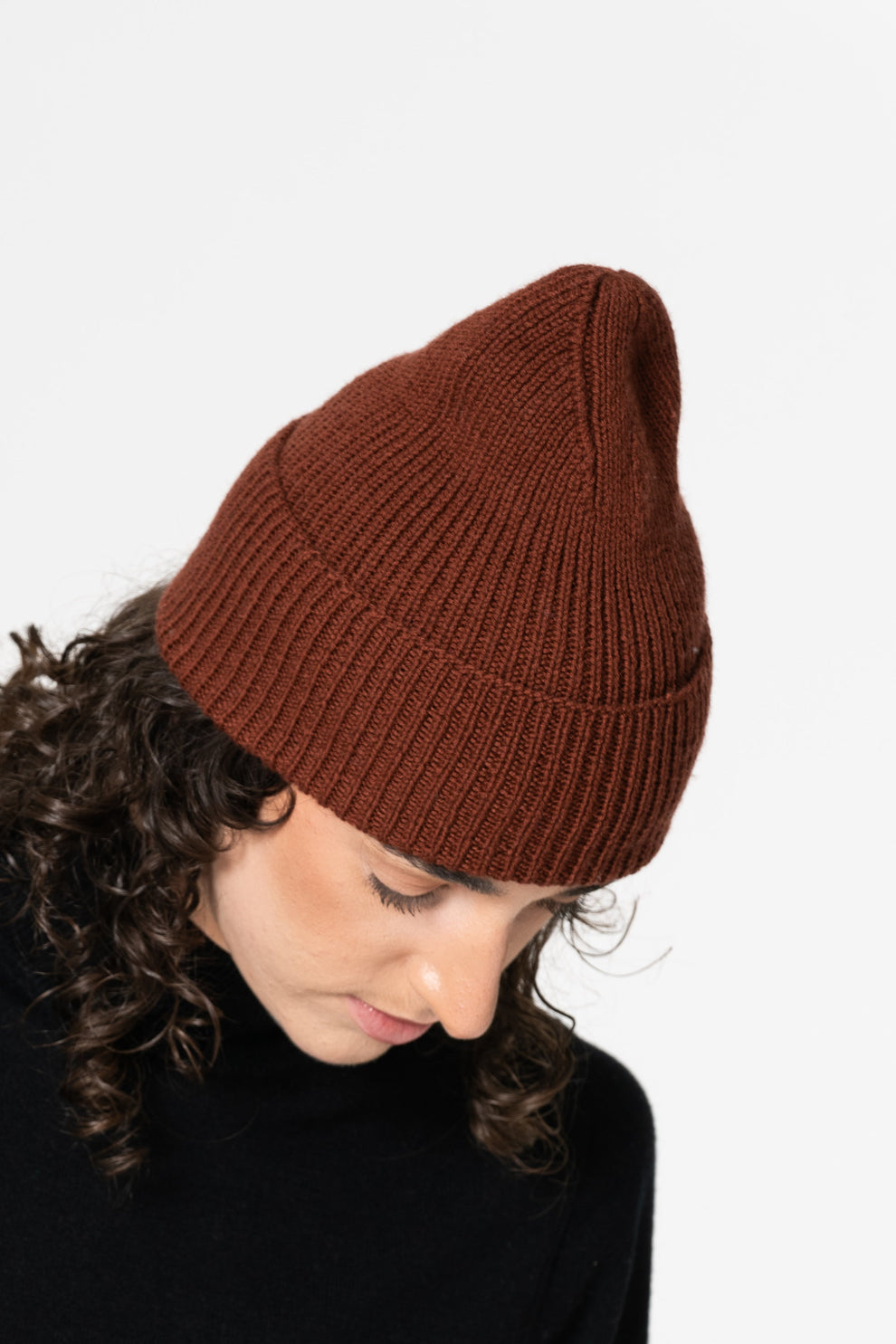 Merino Handknit Rib Hat