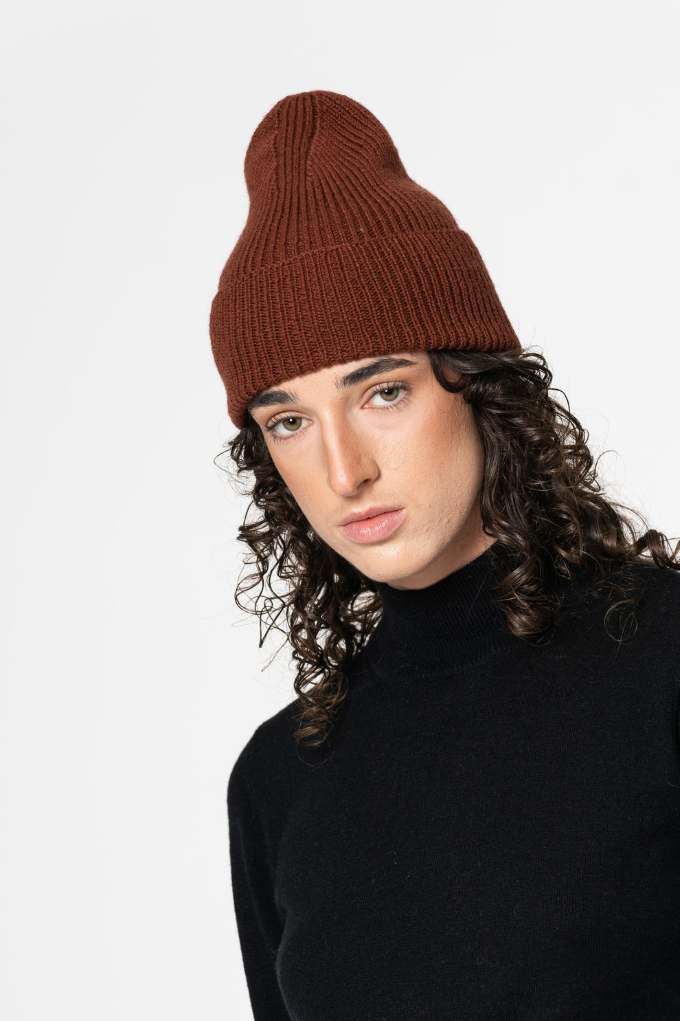 Merino Handknit Rib Hat