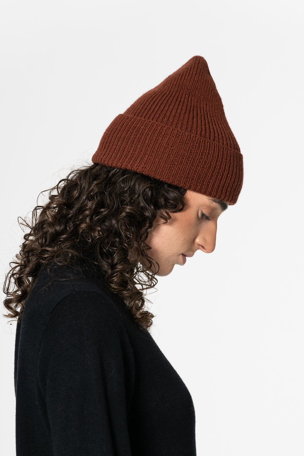Merino Handknit Rib Hat