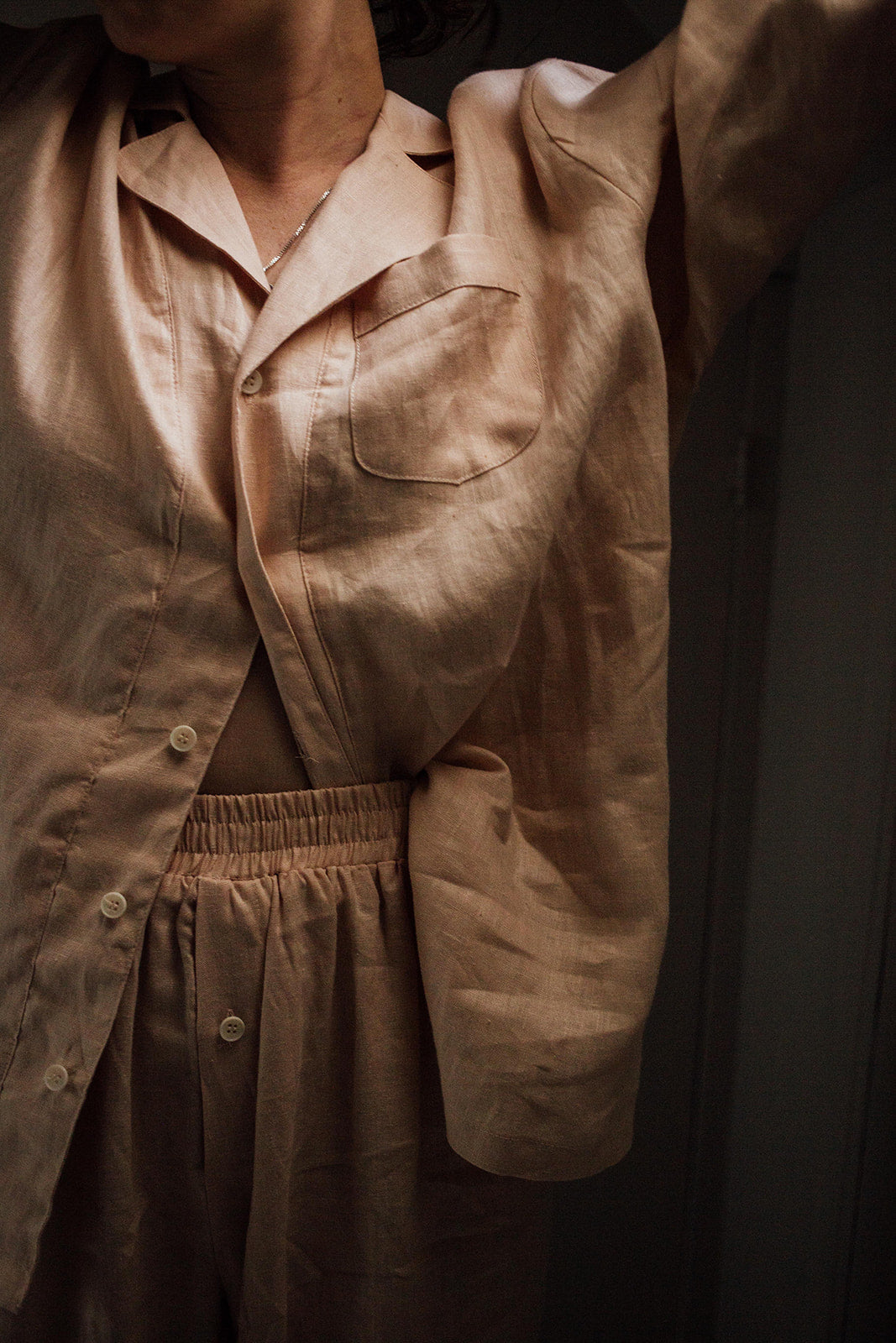 Seel Shelter P.J. Set Pant & Shirt in Dahlia made in vancouver canada
