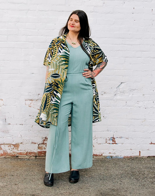 Maris Jumpsuit in Dusty Aqua