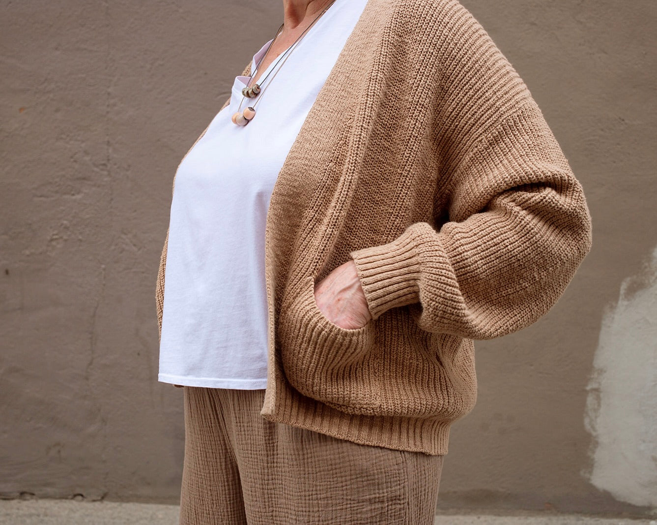 Easy Cardigan in Camel
