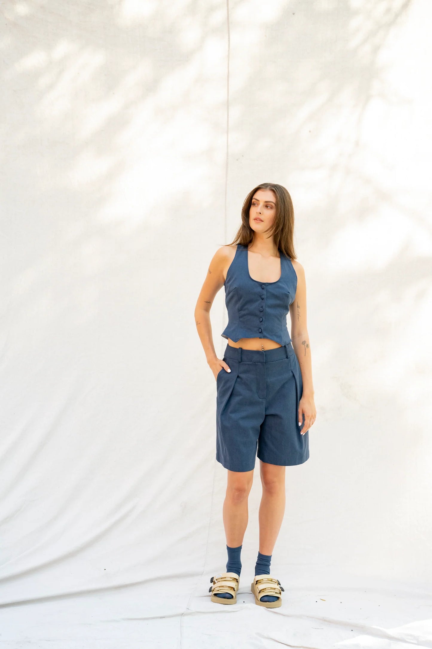 Bogota Bermudas in Navy