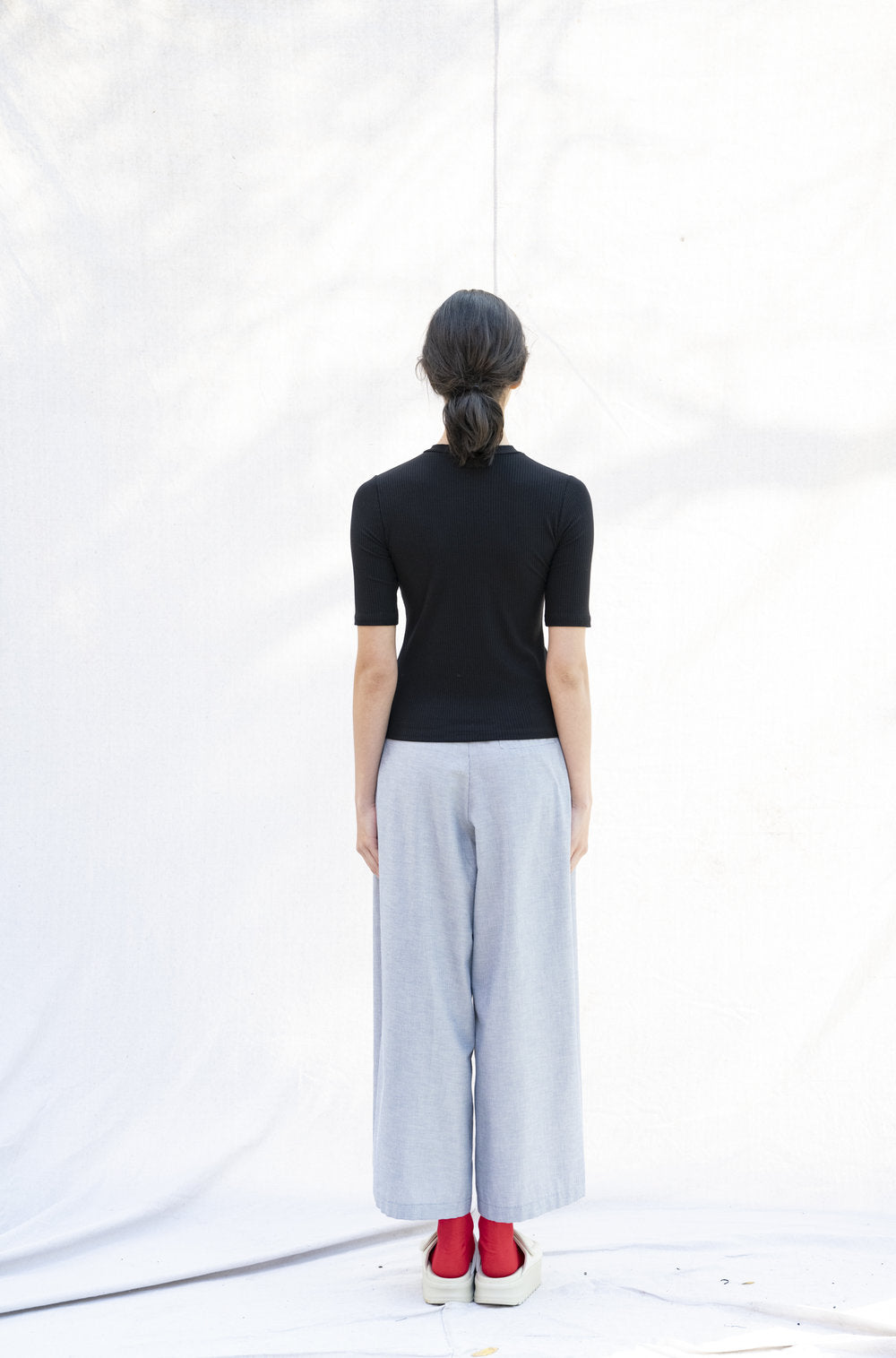 Sao Paulo Pants in Blue Stripe Cotton