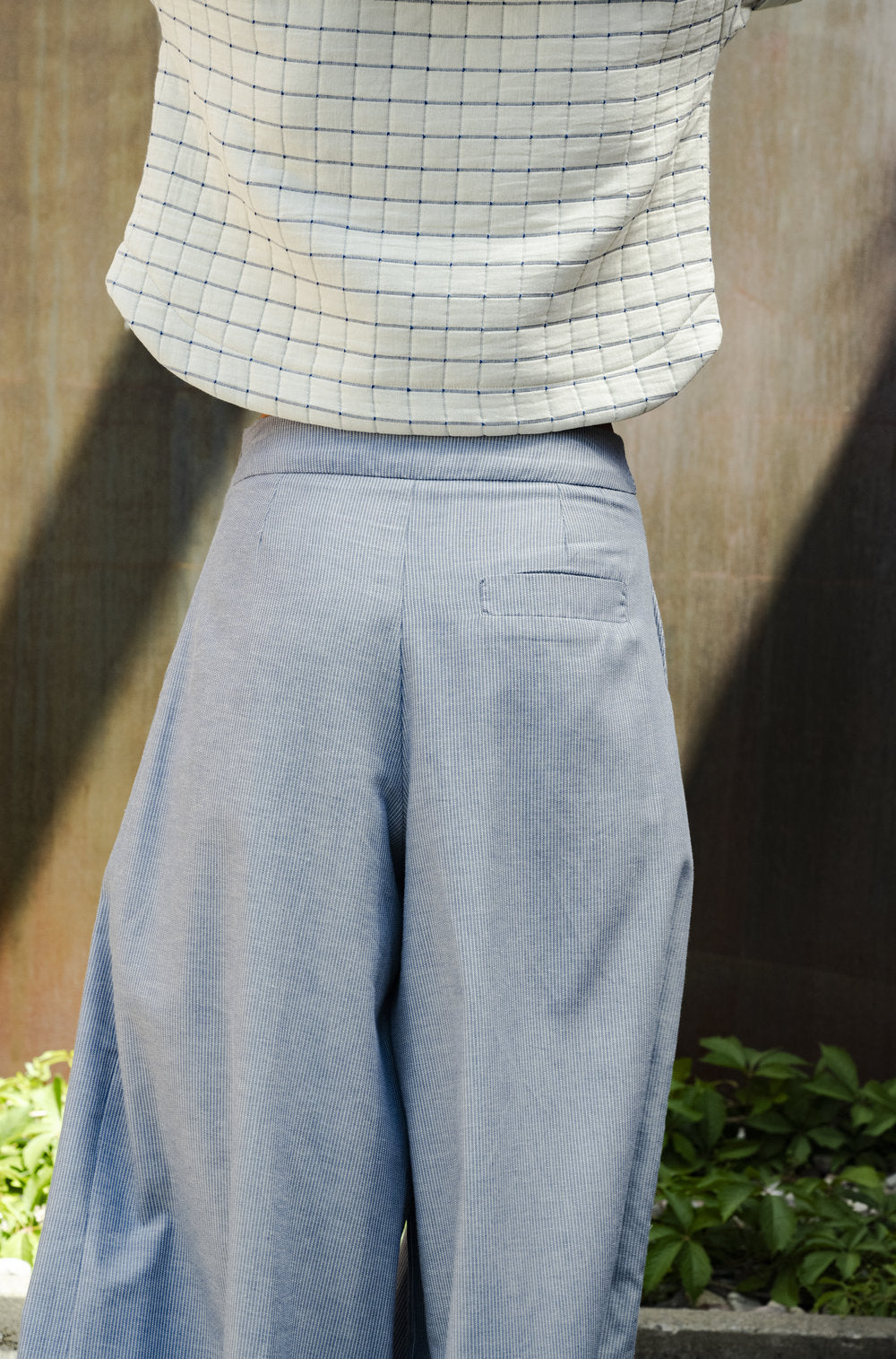 Sao Paulo Pants in Blue Stripe Cotton