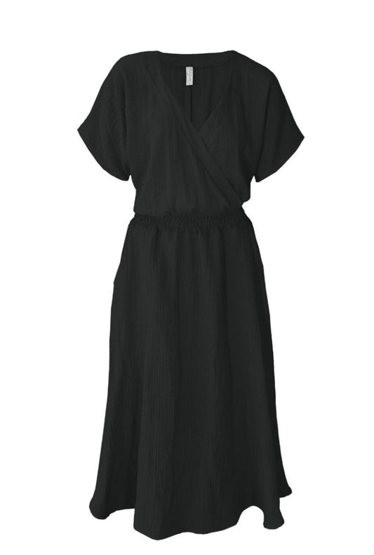 SS25- Melow - Killian Dress in Black - front 1
