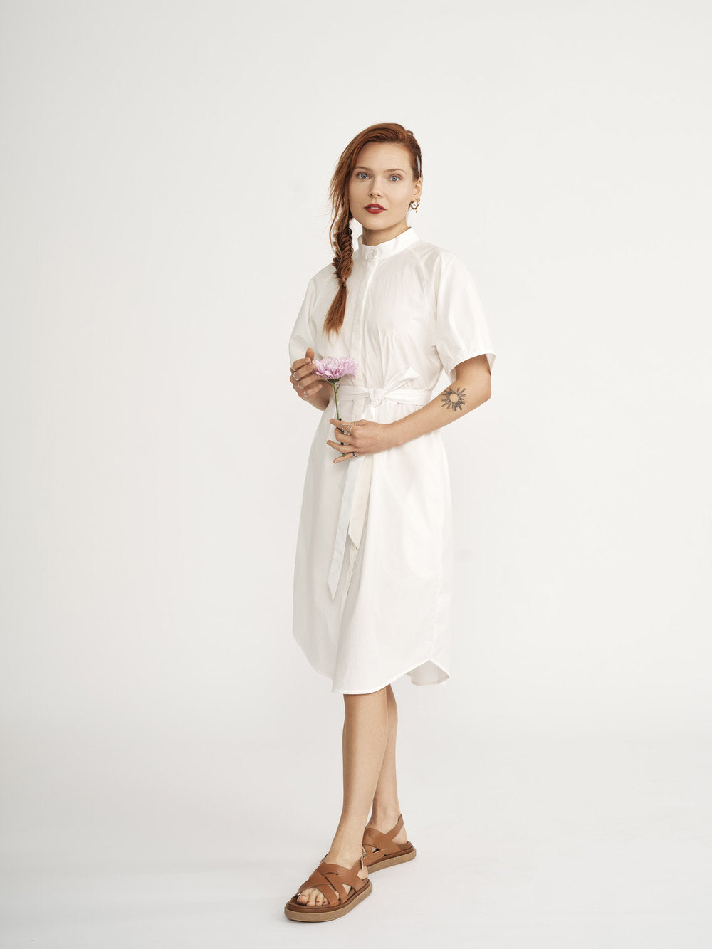 SS25 -Jennifer Glasgow -  Ursa Dress in Ivory - front 1