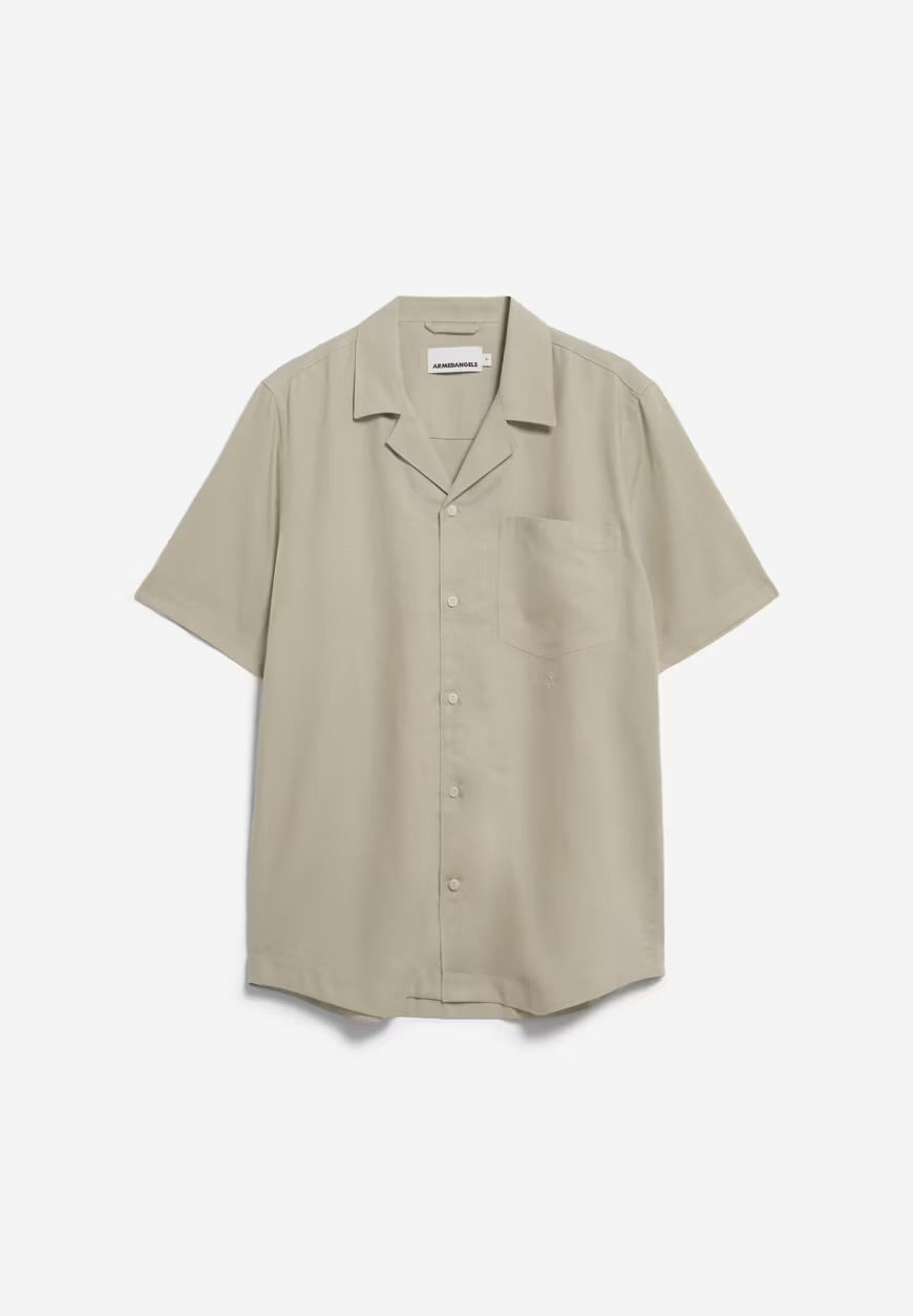 SS25 - ARMEDANGELS - Lovaar Lino Shirt in Sand Stone - display front 6
