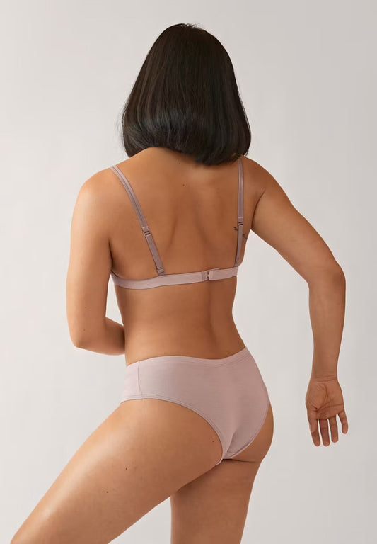 SS25 - ARMEDANGELS - Osilaa Triangle Bralette - grey blush back 2