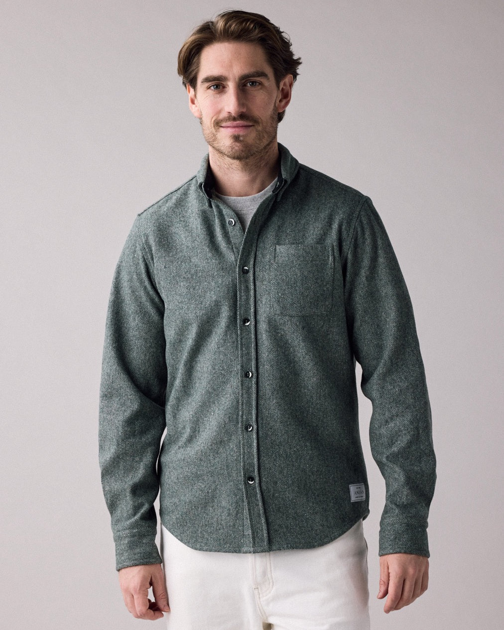 SS25 - Anián - Men's 12oz Lightweight Melton in Mosswood - front 1
