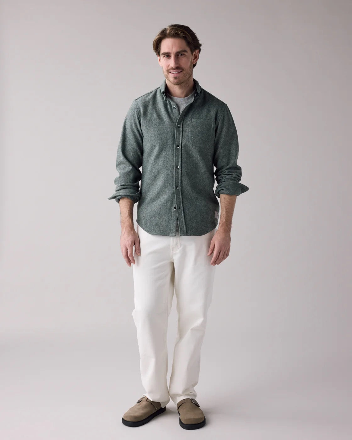 SS25 - Anián - Men's 12oz Lightweight Melton in Mosswood - front 2