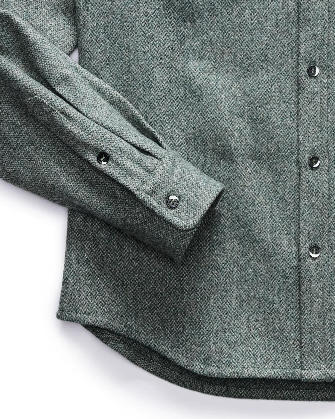 SS25 - Anián - Men's 12oz Lightweight Melton in Mosswood - sleeve detail 6