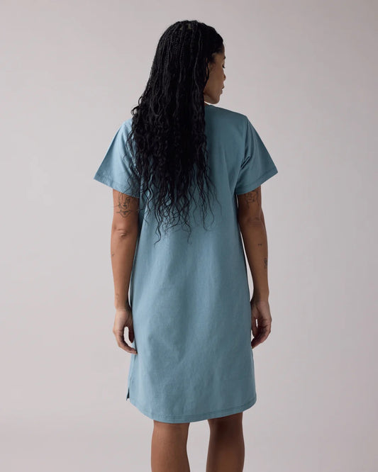 SS25 - Anián - The Circular Tee Dress in Cove - back 2