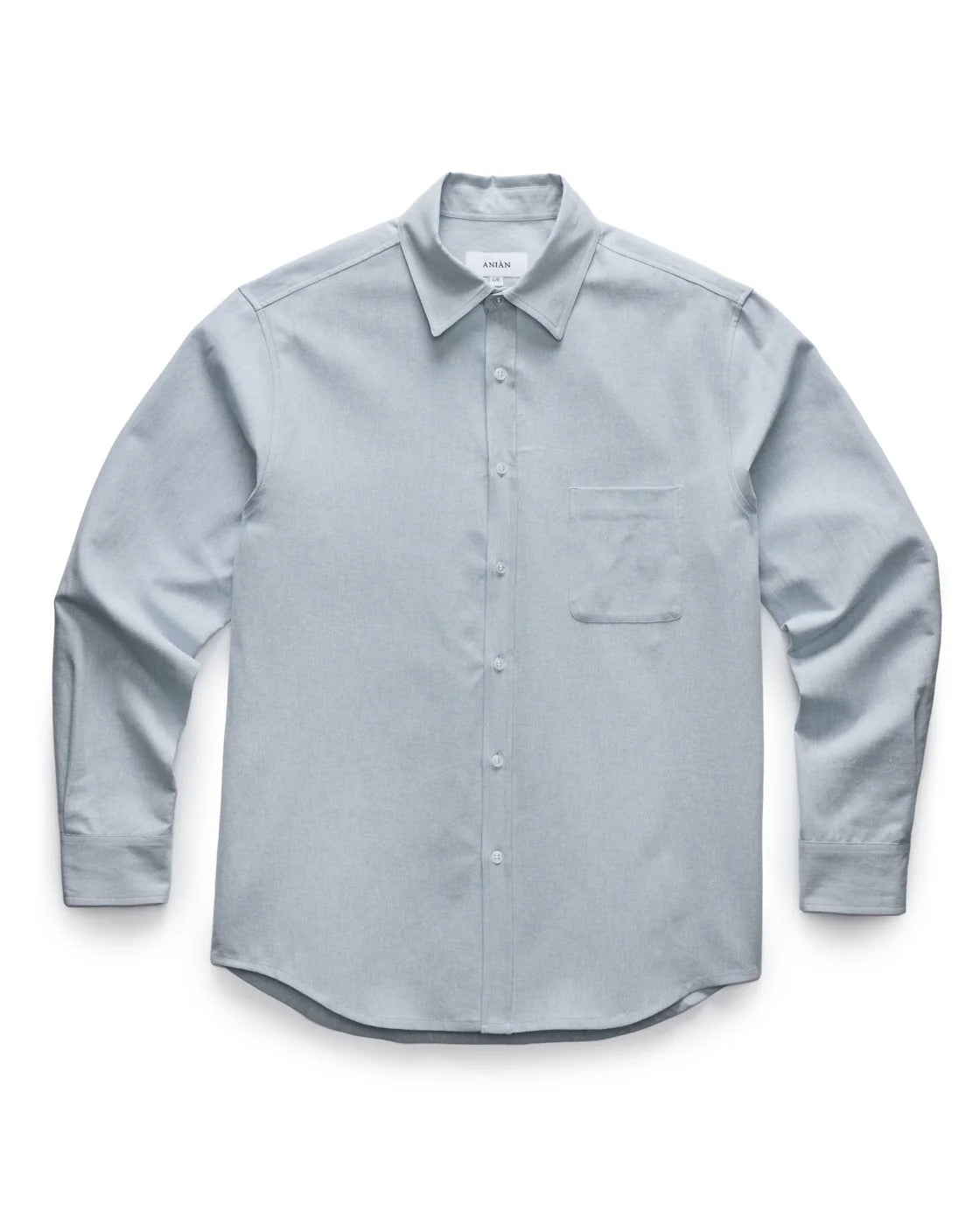 SS25 - Anián - The Haro Shirt L/S in Sky - display  front 9