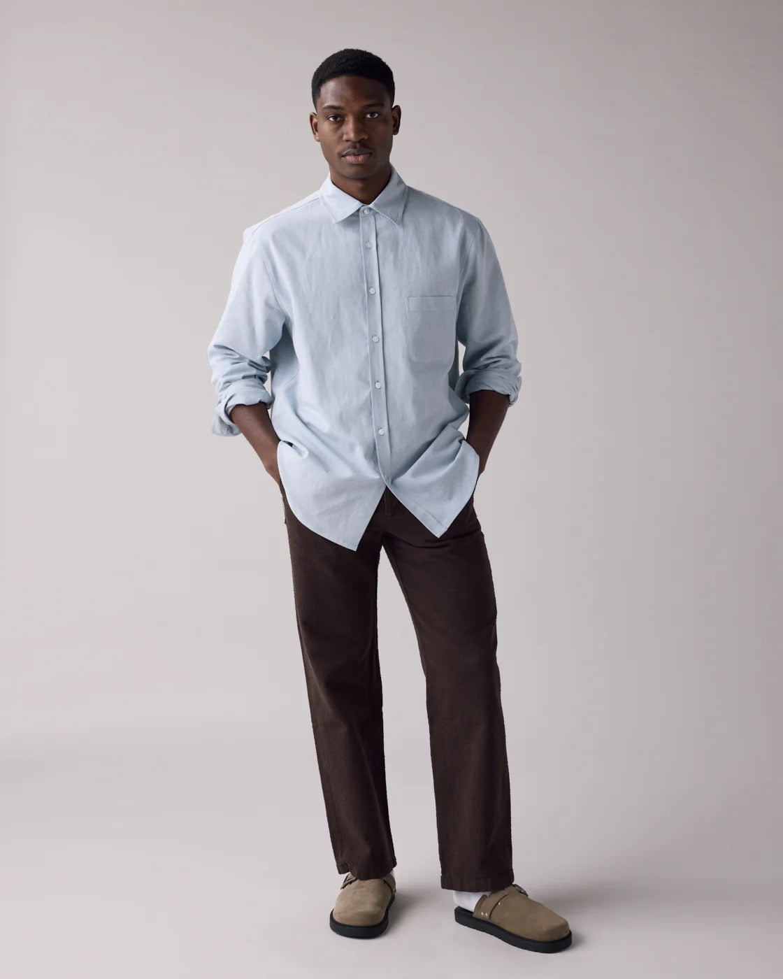 SS25 - Anián - The Haro Shirt L/S in Sky - front 3