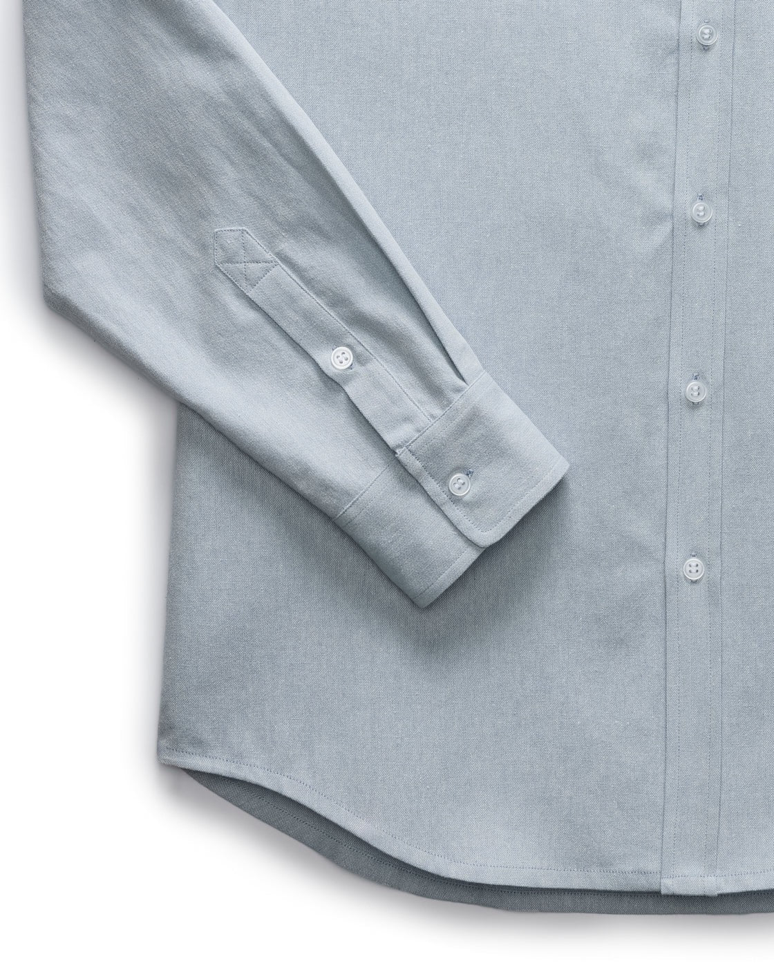 SS25 - Anián - The Haro Shirt L/S in Sky - sleeve close up 8