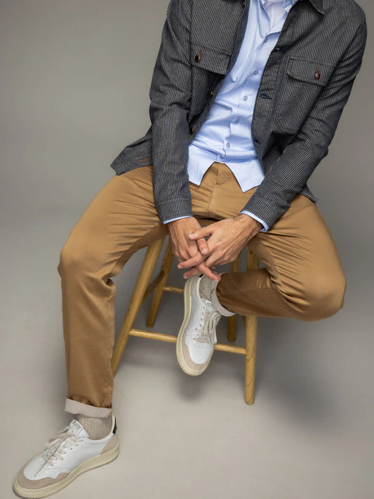 SS25 - Mos Mosh Gallery - Hunt Soft String Pant in New Sand - front 2