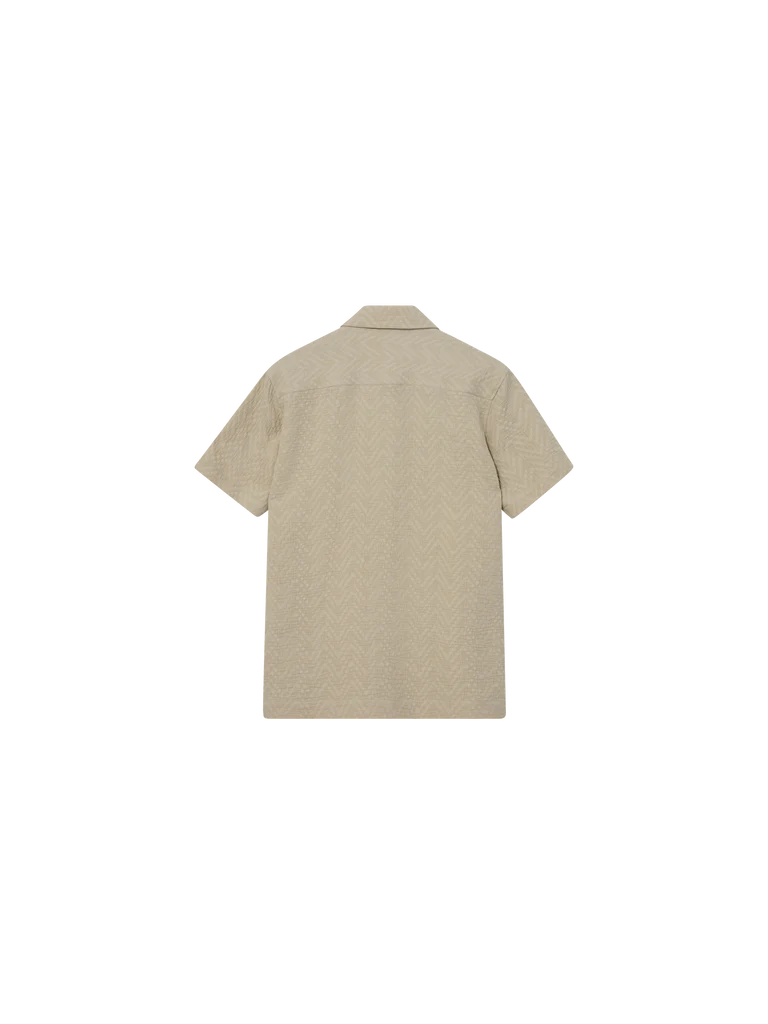 SS25 - Mosh Mosh - MMGMarco Cuban Rosacel Shirt - Warm Beige - display back 4